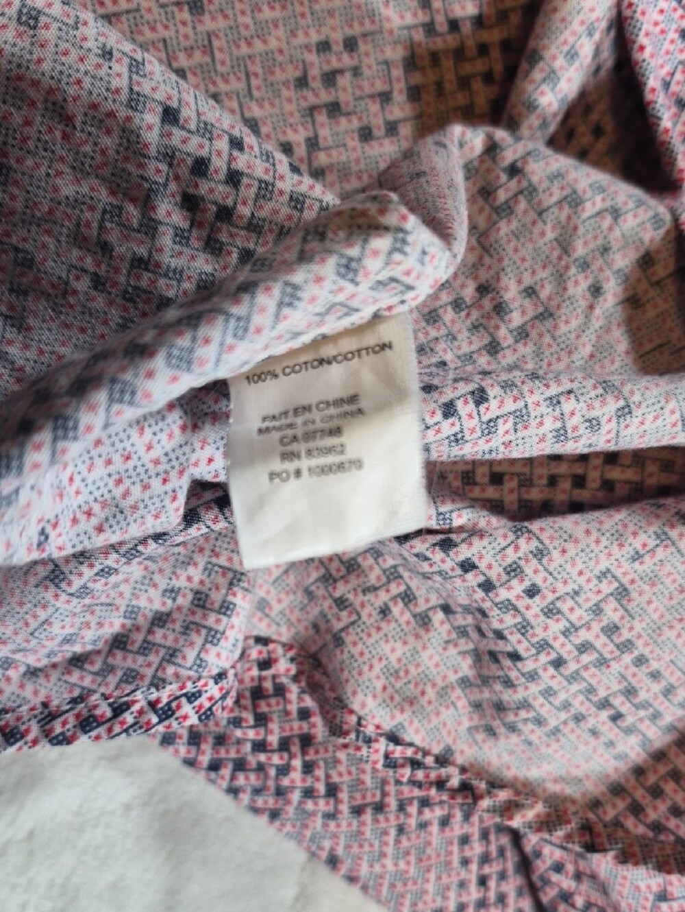 Men's Patterned Light Pink Casual Button-Down Shirt - Picture 5 of 8